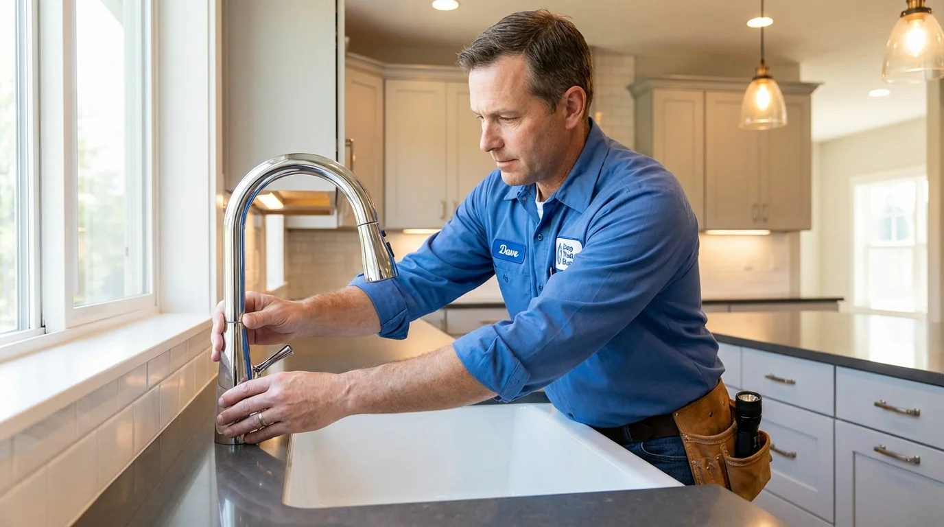 Kitchen faucet installation by Johns Plumbing LLC in Schaumburg