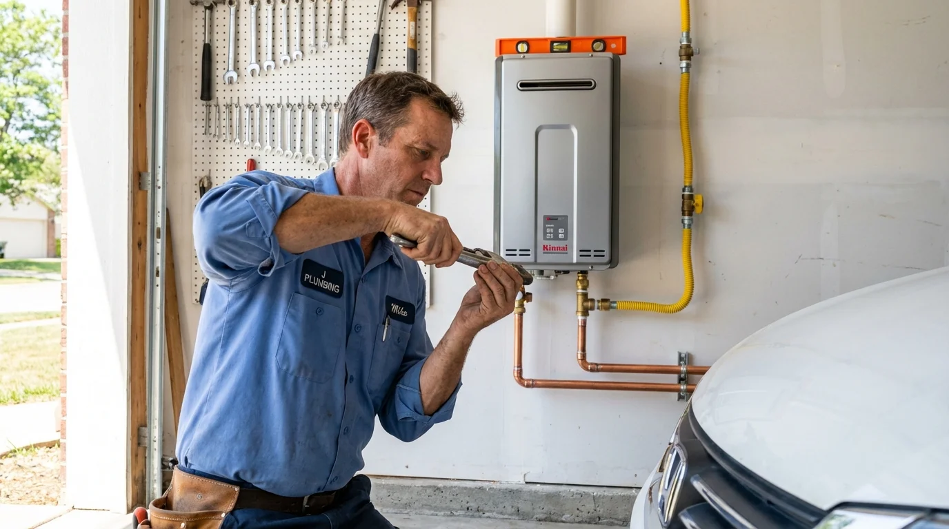 Tankless water heater installation by a Johns Plumbing LLC plumber in Schaumburg